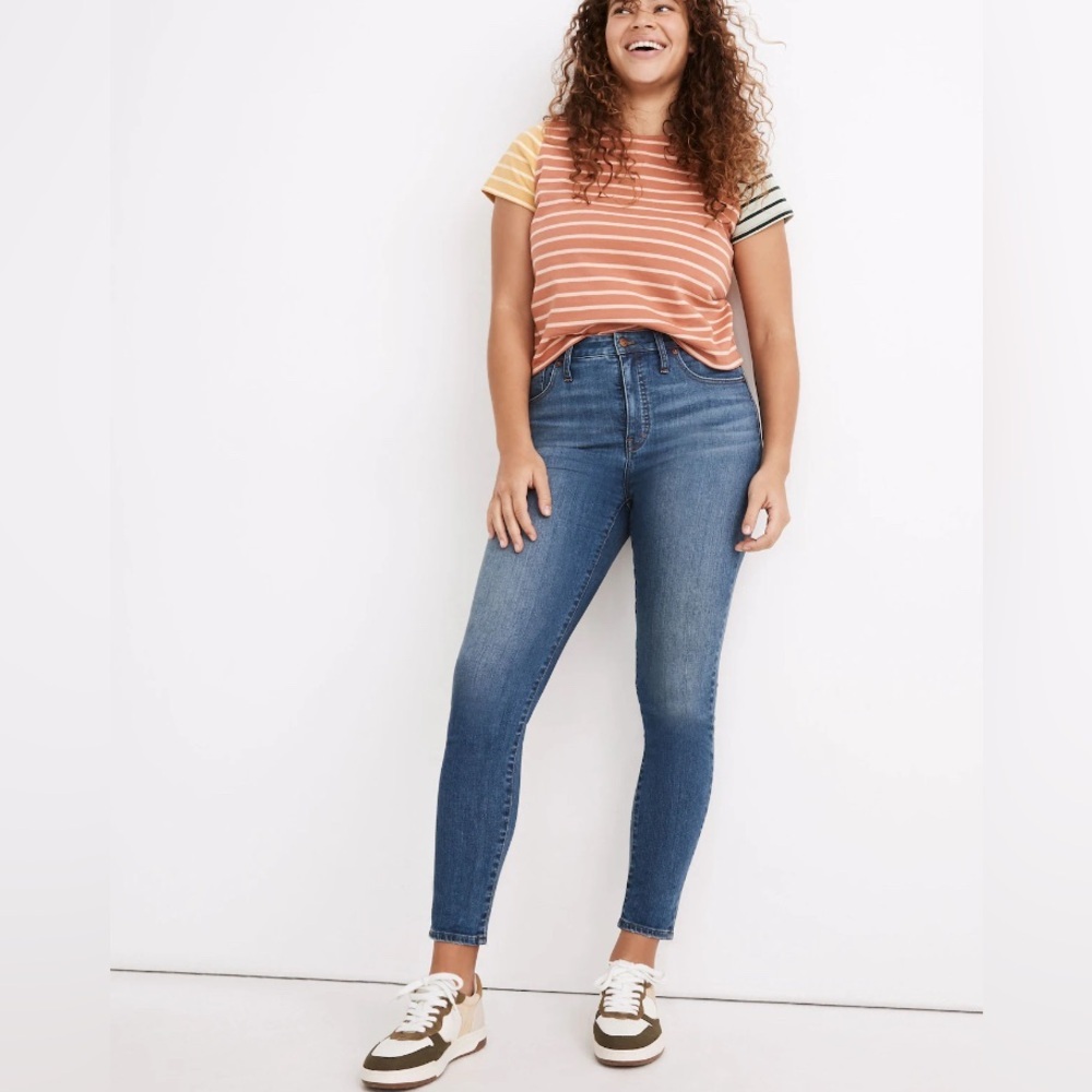 Madewell Curvy High-Rise Skinny Crop Jeans Size 26 Casual Comfy Stretch